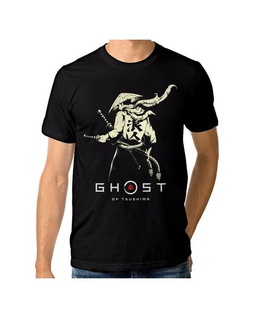 Dream Shirts Футболка DreamShirts Призрак Цусимы Ghost of Tsushima черная 3XL