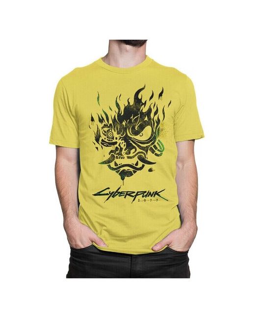 Dream Shirts Футболка DreamShirts Киберпанк желтая 2XL