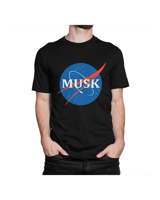Dream Shirts Футболка Илон Маск наса черная XS