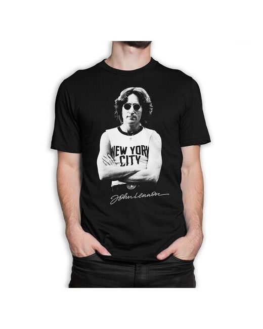 Dream Shirts Футболка Джон Леннон черная M