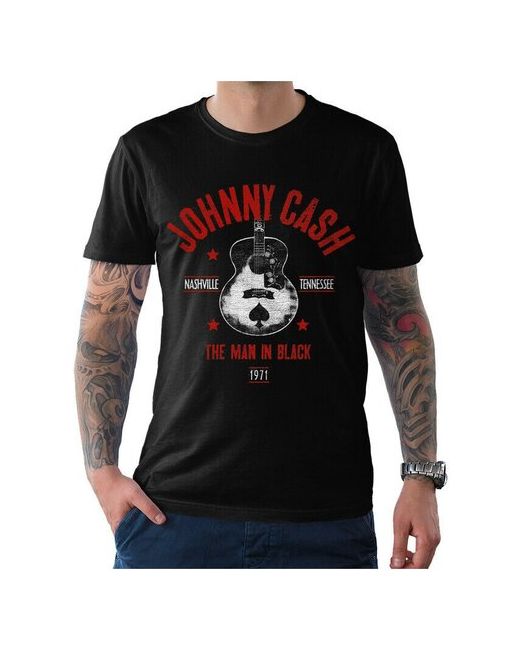 Dream Shirts Футболка Джонни Кэш Johnny Cash черная 3XL