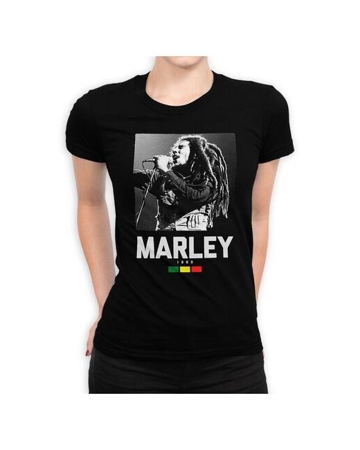 Dream Shirts Футболка Боб Марли Bob Marley Черная M
