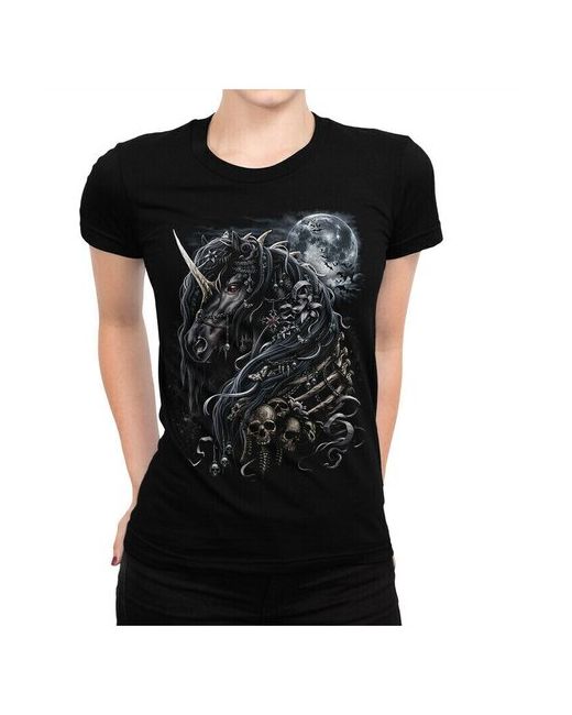 Dream Shirts Футболка DreamShirts Темный Единорог черная 3XL
