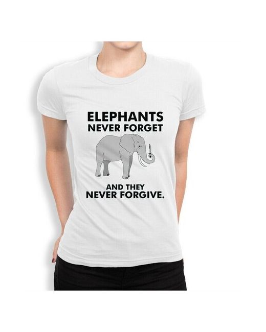 Dream Shirts Футболка DreamShirts Слоны никогда не забывают и прощают 2XL