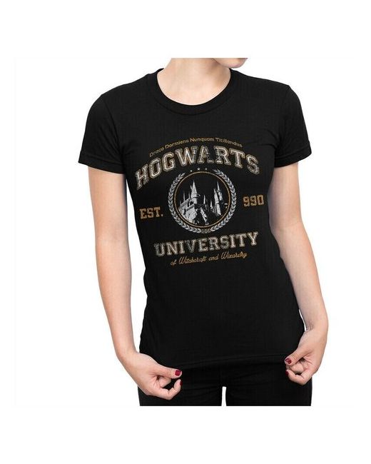Dream Shirts Футболка DreamShirts Университет Хогвартса черная S