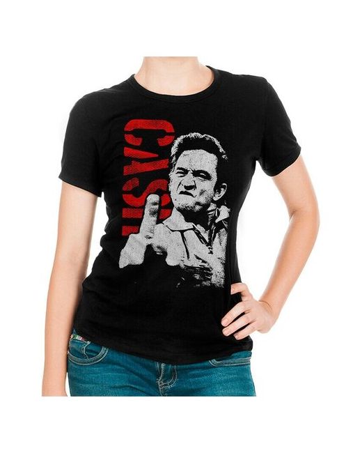 Dream Shirts Футболка Джонни Кэш Johnny Cash черная M