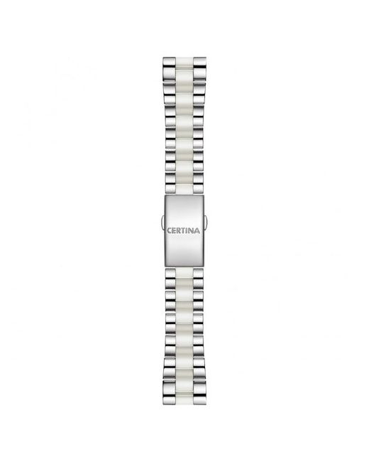 Certina Стальной браслет C605016645 c белыми керамическими вставками для часов DS First C014.217 C014.235