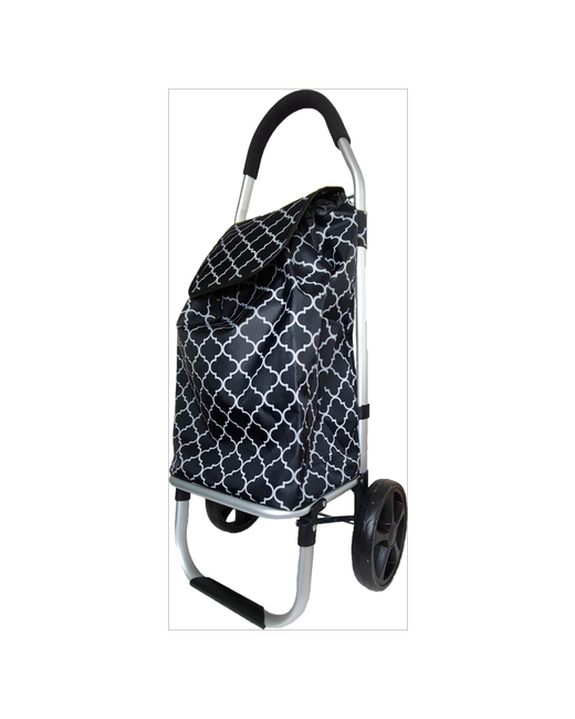 нет бренда Сумка-тележка хозяйственная сумка на колесиках черный.