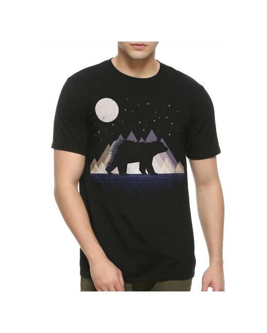 Dream Shirts Футболка DreamShirts Медведь в Лесу Черная L