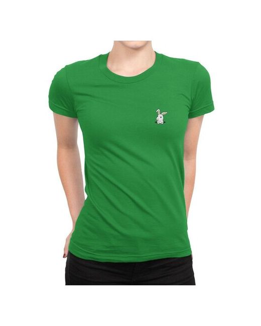 Dream Shirts Футболка Кролик в норке L Зеленая