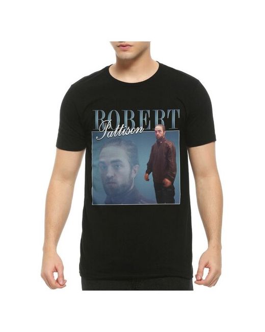 Dream Shirts Футболка Роберт Паттинсон Robert Pattinson Мем Черная 2XL