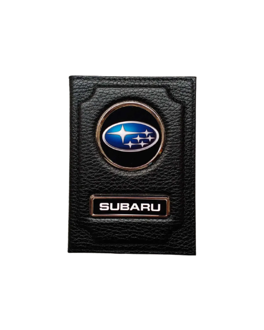 Subaru Обложка для автодокументов Субару кожаная флотер
