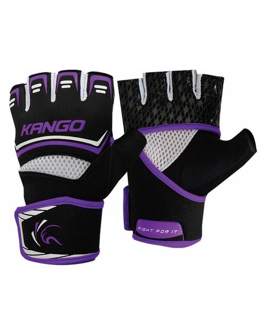 Kango Перчатки спортивные KMA-250 Black Purple/White L