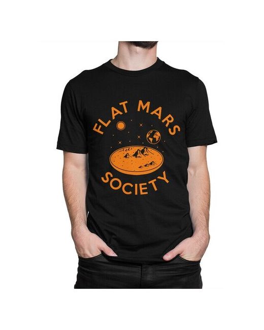Dream Shirts Футболка DreamShirts Плоский Марс Черная XS