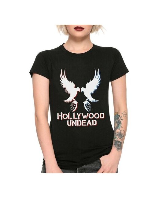 Dream Shirts Футболка DreamShirts Лого Hollywood Undead Черная XS