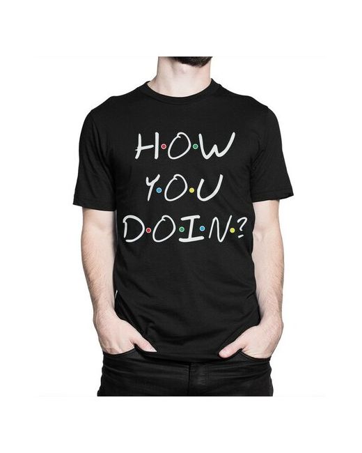Dream Shirts Футболка Сериал Друзья How You Doin 3XL Черная