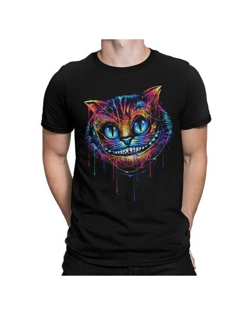 Dream Shirts Футболка DreamShirts Алиса в стране чудес Чеширский кот черная 3XL