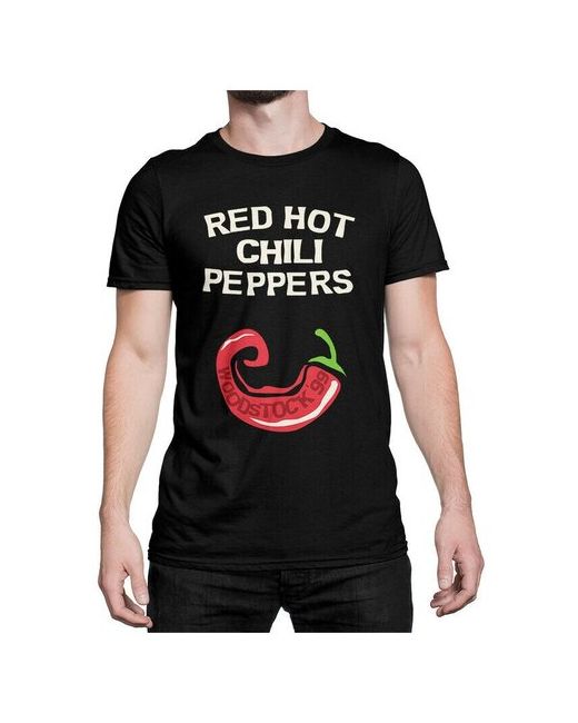 Design Heroes Футболка Red Hot Chili Peppers Woodstock Черная S