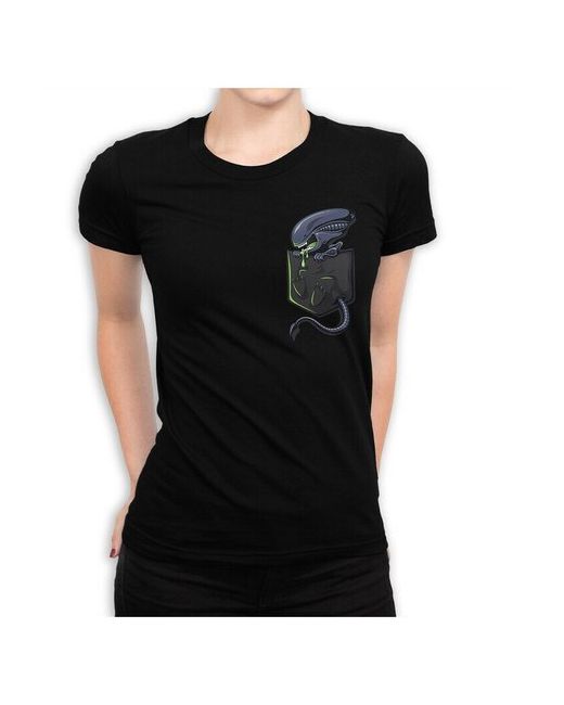 Dream Shirts Футболка Чужой в кармашке черная 3XL