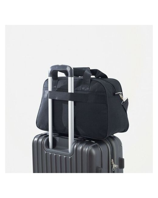 elStore Сумка дорожная на молнии 2 наружных кармана держатель для чемодана длинный ремень
