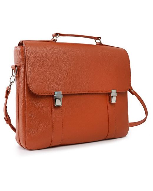 Elborso кожаная сумка Сумочка CLASSIC из натуральной кожи Bergamo. Рыжий. E20-80