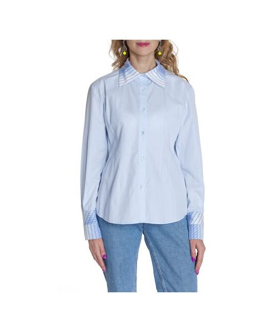 Iya Yots Рубашка из хлопка нежно-голубого цвета 48-50