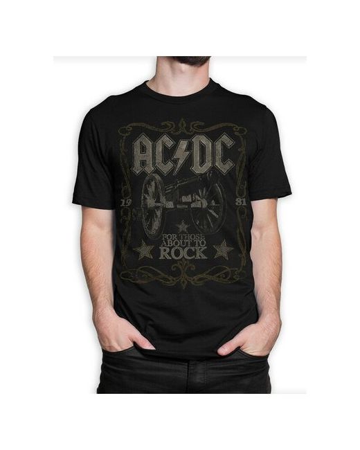 Dream Shirts Футболка DreamShirts AC/DC Эй-си ди-си Винтаж Рок Черная XL