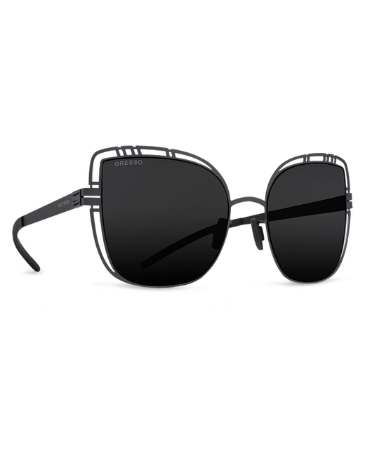 Gresso Титановые солнцезащитные очки Ibiza кошачий глаз черные