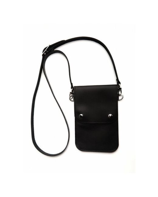 Tronin Сумка черная кросс-боди на плечо 3 отделения натуральная кожа сумка-планшет размеры 185х12х15 см ручная работа