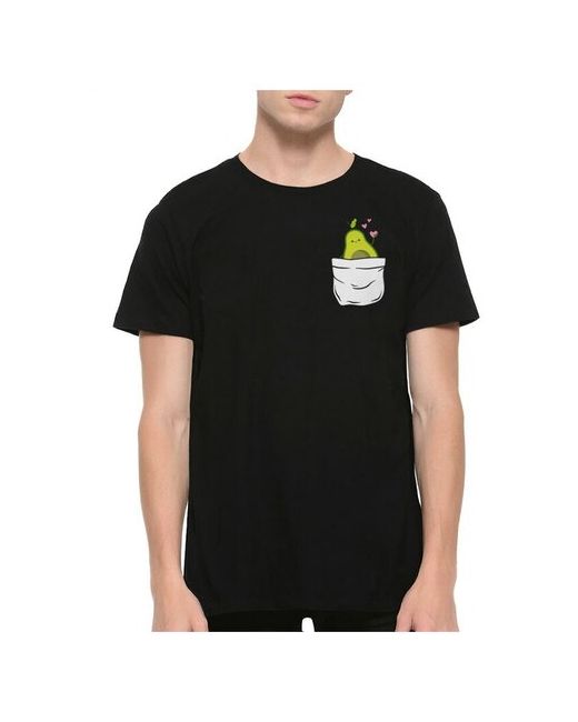 Dream Shirts Футболка DreamShirts Авокадо в кармашке Черная XS