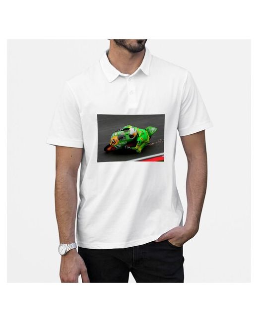 CoolPodarok Рубашка поло Мотоцикл Зелёный
