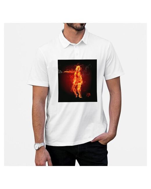 CoolPodarok Рубашка поло Огненная девушка