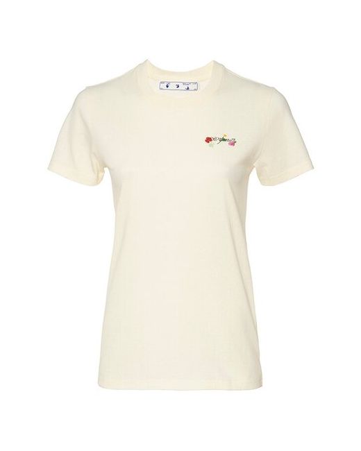 Off-White футболка OWAA049R21JER0036184 св.желтыйпринт m