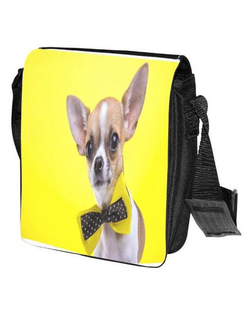 CoolPodarok Сумка на плечо Собака желтом фоне