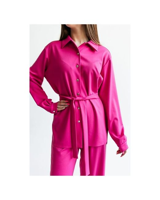Mk-brand Костюм в розовой расцветке со свободными брюками и рубашкой размер 42/46