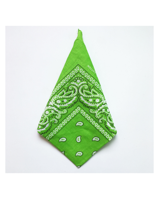 Plush Story Бандана косынка платок Зеленая 54 см
