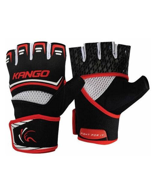 Kango Перчатки спортивные KMA-249 Black Red/White L