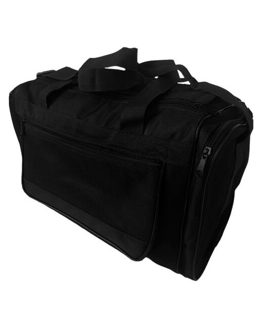 Premium Cумка дорожная через плечо черная плечевой ремень размер 40 х 25 20 см 1 отделение 2 торцевых боковой карман