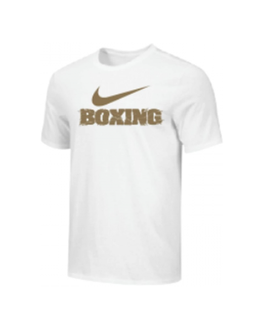 Nike Футболка COTTON DRI-FIT BOXING White-Gold M
