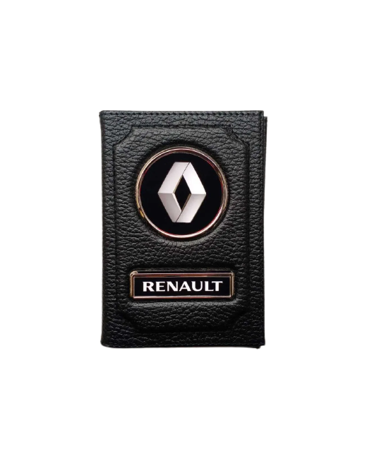 Renault Обложка для автодокументов Рено кожаная флотер