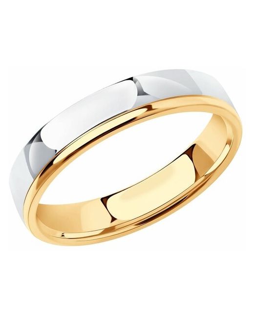 Sokolov Обручальное кольцо из комбинированного золота 110156 размер 23