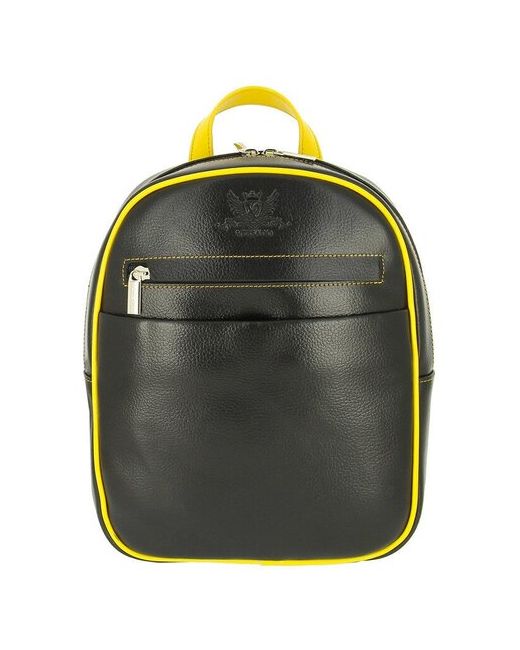 Versado кожаный рюкзак VD189 black/yellow