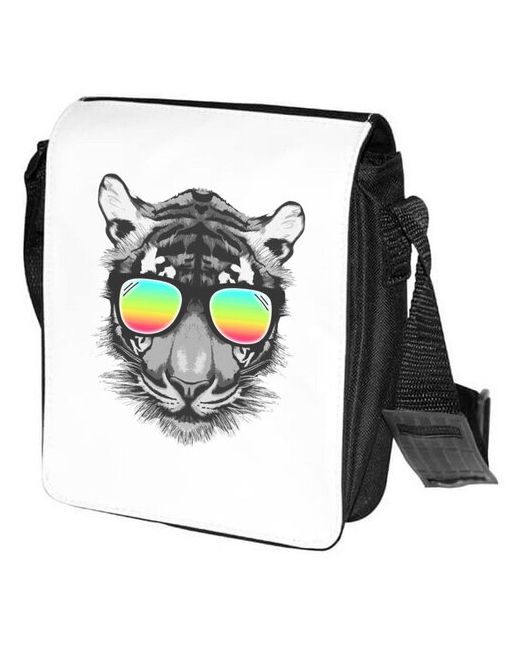 CoolPodarok Сумка на плечо Тигр в радужных очках