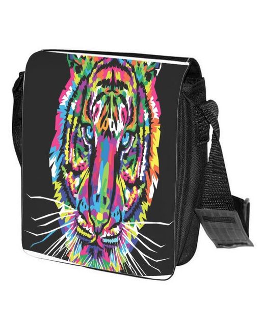 CoolPodarok Сумка на плечо Разноцветный тигр арт