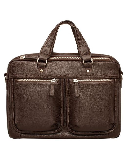 Lakestone Деловая сумка с двумя накладными карманами Cander Brown
