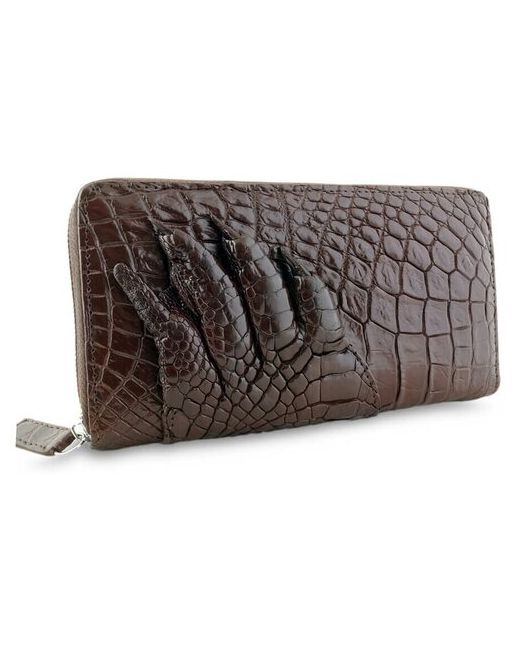 Exotic Leather Необычный клатч из кожи крокодила с настоящей лапой