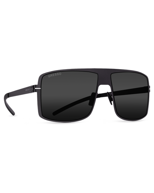 Gresso Титановые солнцезащитные очки Manhattan квадратные черные
