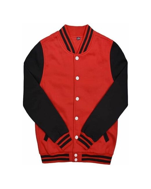 Street Style Куртка бомбер Varsity Classic Jacket V 2 красный с чёрными рукавами M