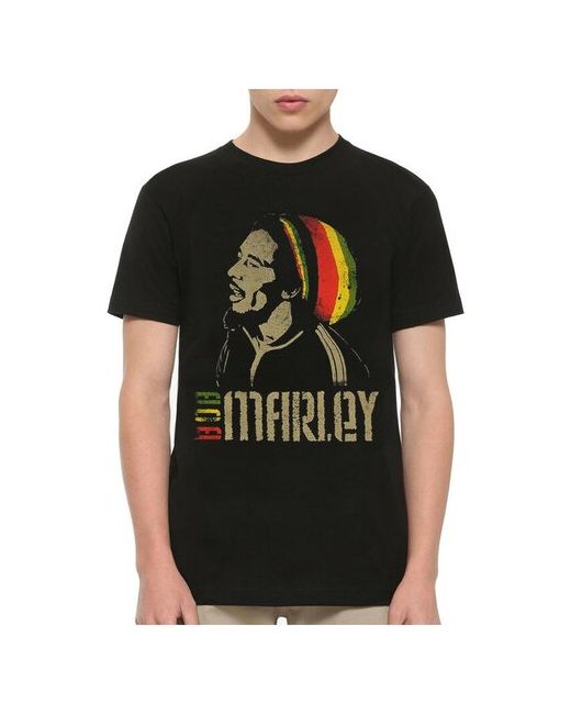 Dream Shirts Футболка Боб Марли Bob Marley Черная 3XL
