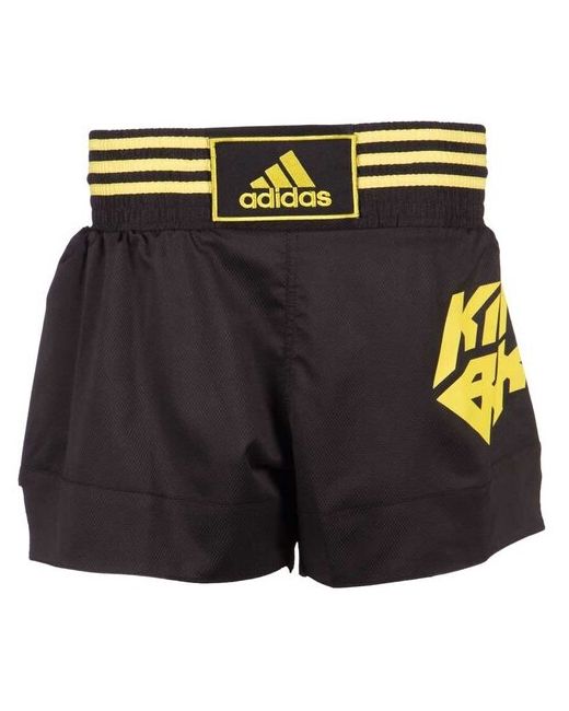 Adidas Шорты для кикбоксинга Kick Boxing Short Micro Diamond черно-желтые размер